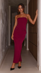 Carabella Maxi Dress - Wine
